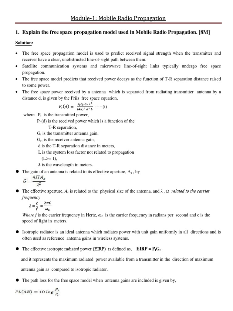 Mobile Radio Propagation Explained | PDF | Antenna (Radio) | Radio ...