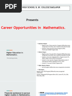 Career Opportunities in Mathematics1