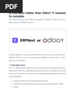 Is ERPNext Better Than Odoo