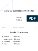 Lecture 1 Matrices