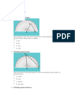 Soal Mengukur Sudut Dengan Busur Derajat