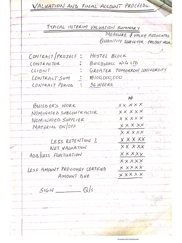 Valuation Notebook | PDF