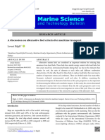 A Discussion On Alternative Fuel Criteria For Marine Trasport