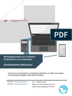 Renseignements Sur Lexamen Dadmission en Echographie Medicale - Fev. 24