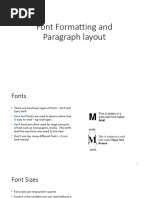 Font Formatting and Paragraph Layout