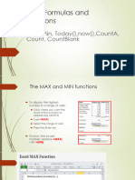 Excel Formulas and Functions