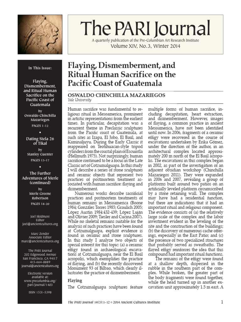 Mesoamerican Human Flaying Practices | PDF | Mesoamerica