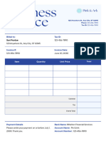 Business Invoice Professional Doc in Pastel Blue Blue Clean Muted Style