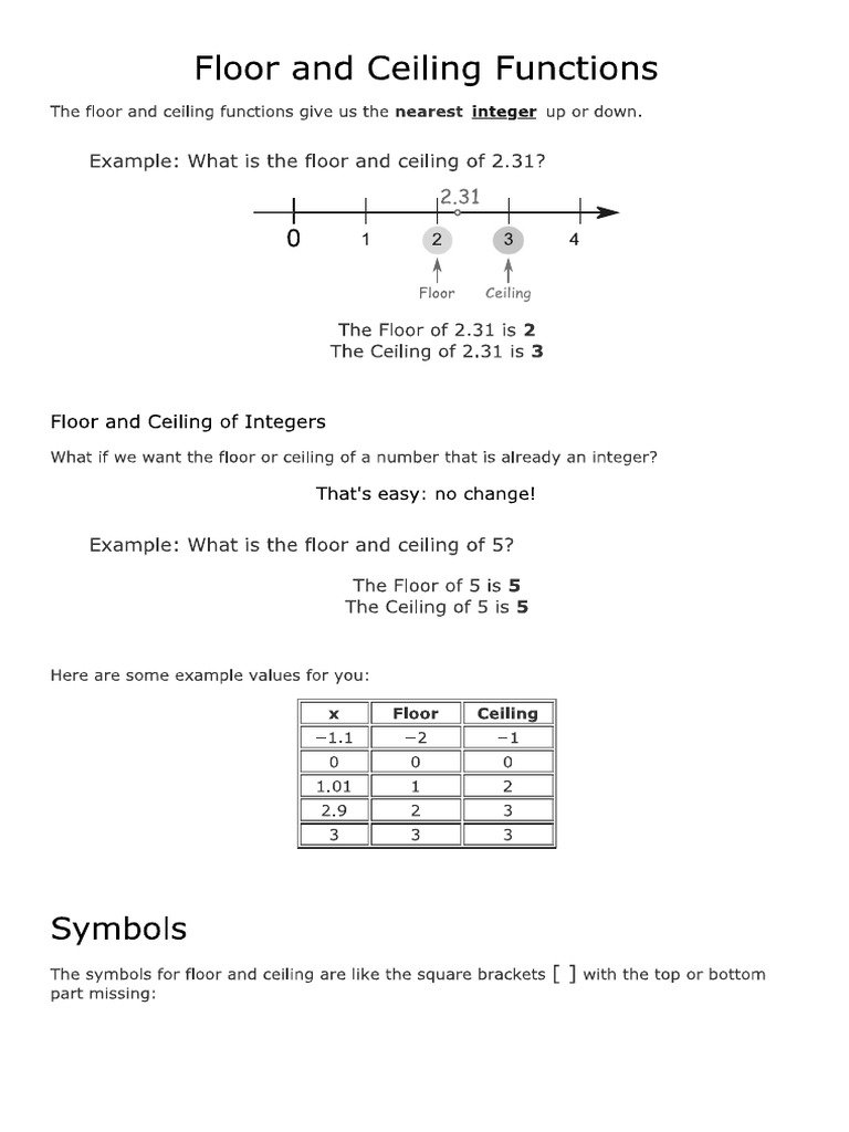 HW3 - CS8109-Floor and Ceiling Functions | PDF