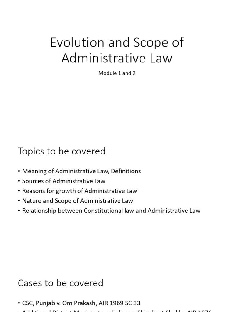 Overview of Administrative Law Concepts | PDF | Administrative Law ...