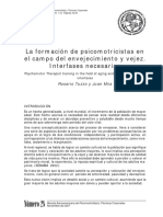 La Formación de Psicomotricistas en El Campo Del Envejecimiento y Vejez. Interfases Necesarias.