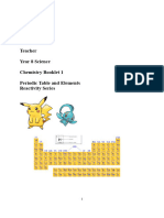 Chem Booklet 1 Periodic Table and Reactivity Series