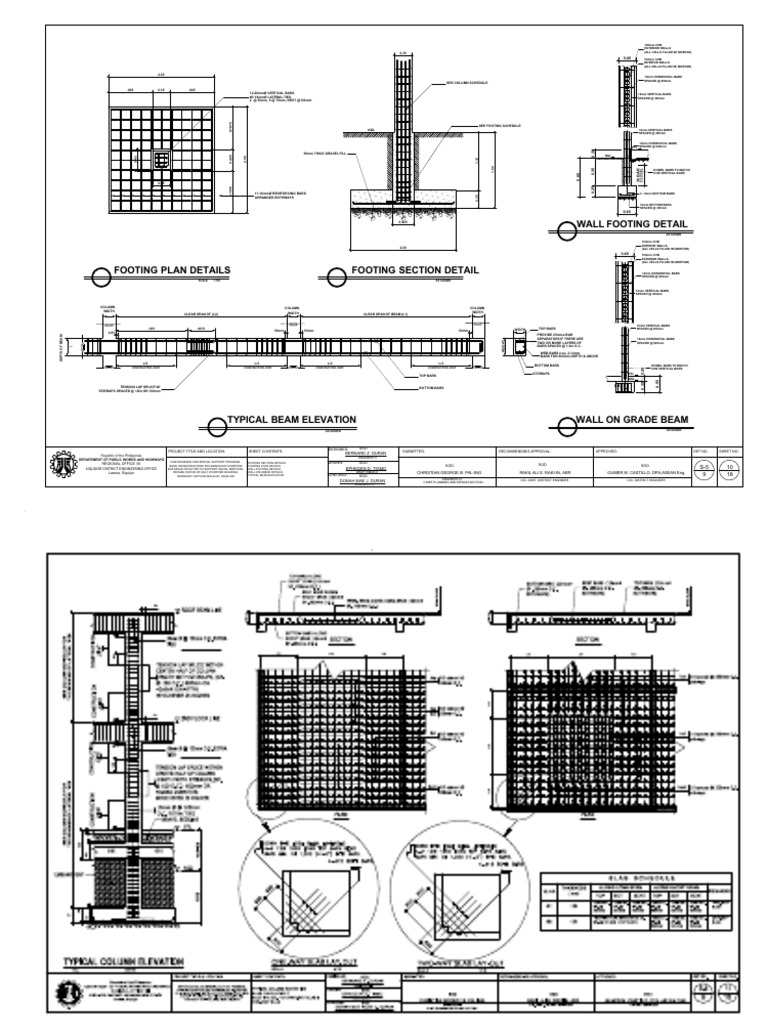 Siquijor Multi-Purpose Building Plans | PDF | Column | Structural ...