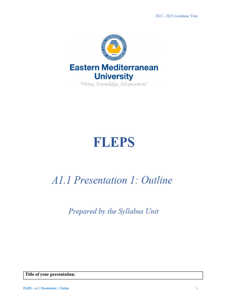 Presentation 1 Outline Pdf