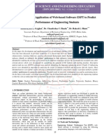 Development and Application of Web-Based Software ESPT To Predict The Performance of Engineering Students