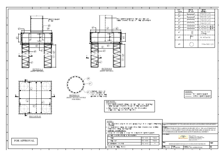 Pile Cap Plan for ROB Construction | PDF