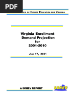 Va Enrollment Demand Projection-2001-2010