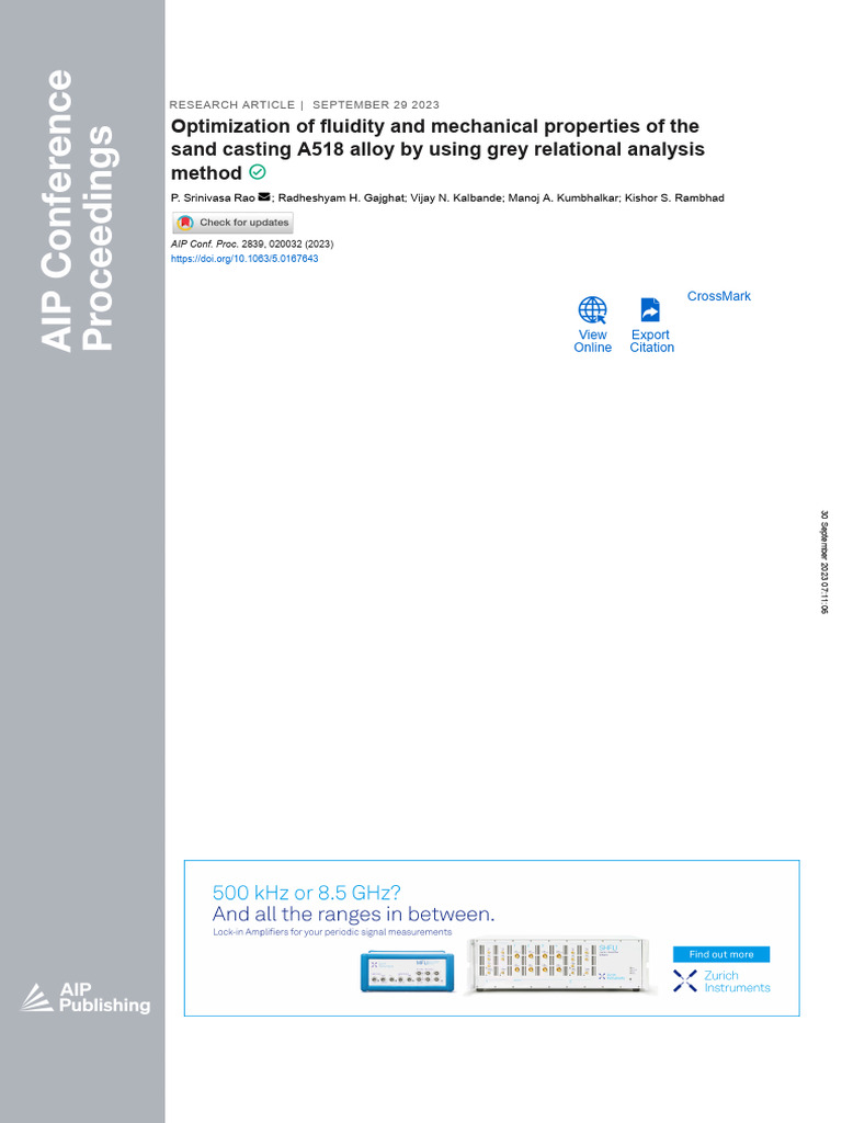 Optimizing A518 Alloy Properties via GRA | PDF | Hardness | Alloy