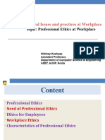 Lecture 4. Professional Ethics at Workplace