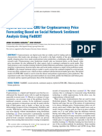 Hybrid LSTM and GRU for Cryptocurrency Price Forecasting Based on Social Network Sentiment Analysis Using FinBERT