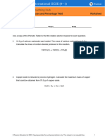 Reacting Masses and Yield - Worksheet2