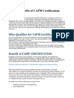 Top Benefits of CAPM Certifications