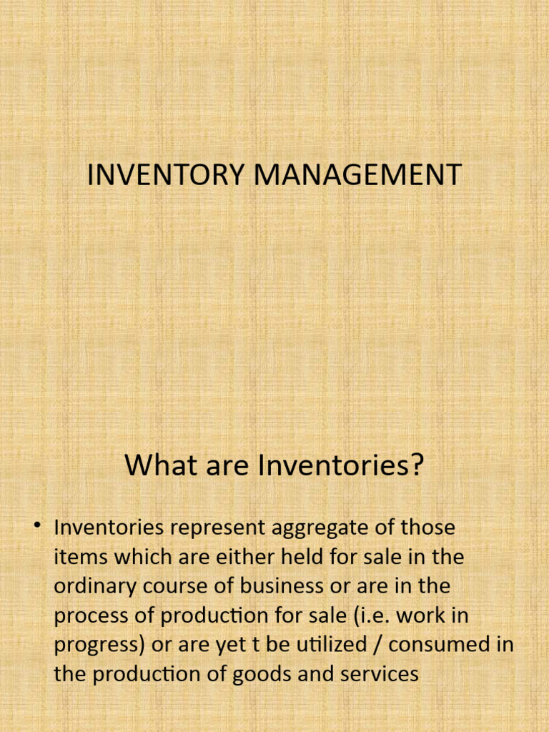 Understanding Inventory Management Basics | PDF | Inventory | Demand