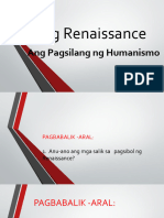 Ang Renaissance: Ang Pagsilang NG Humanismo