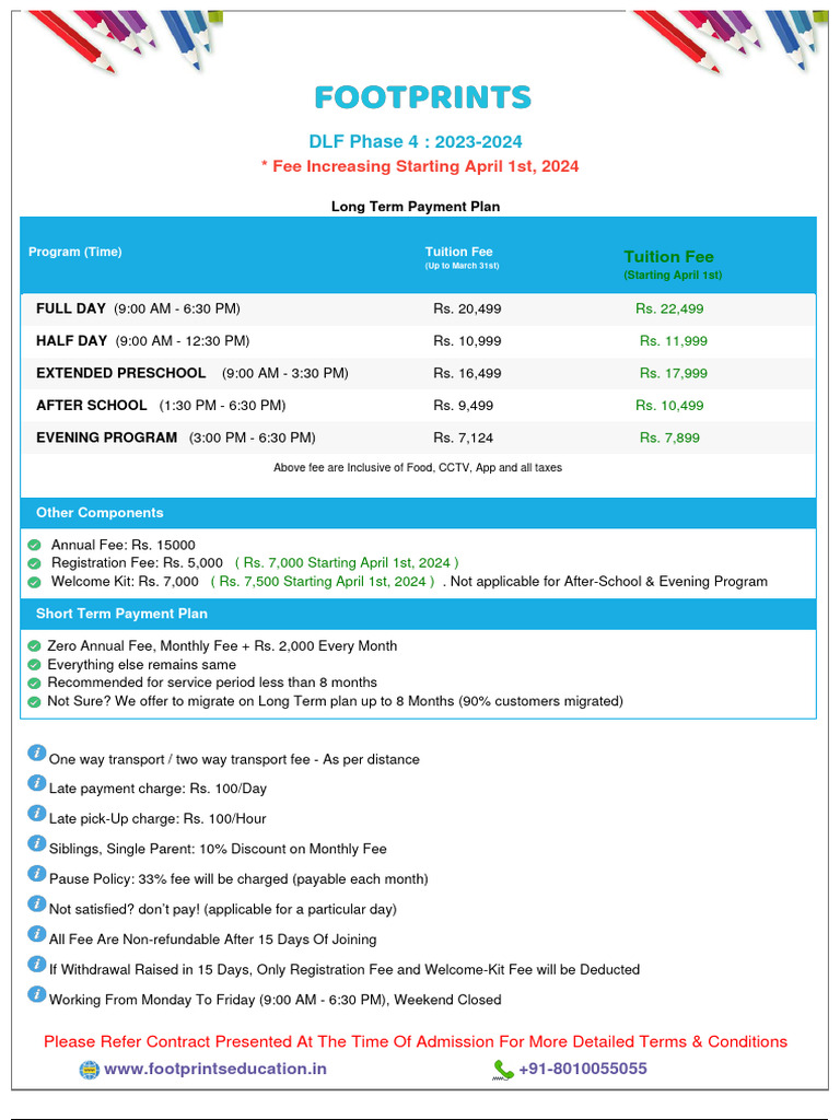 DLF Phase 4 School Fee Update 2024 | PDF | Fee | Payments