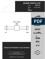 Spare Parts List: Spicer Off-Highway Axle Division