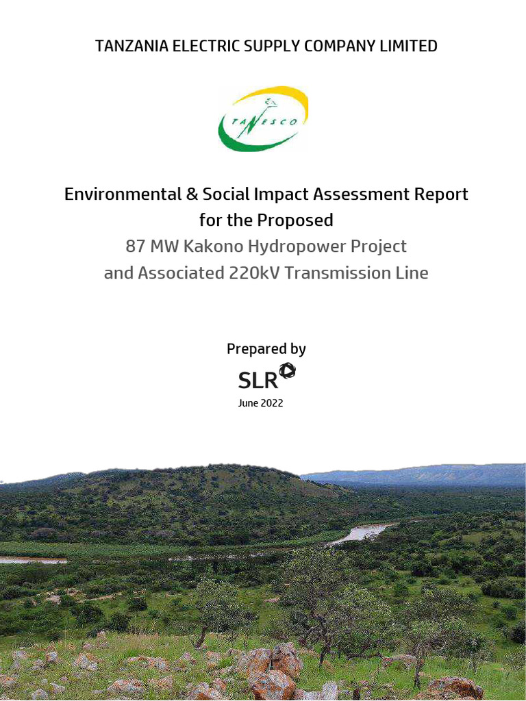 Kakono Hydropower Project ESIA Report | PDF | Environmental Impact ...