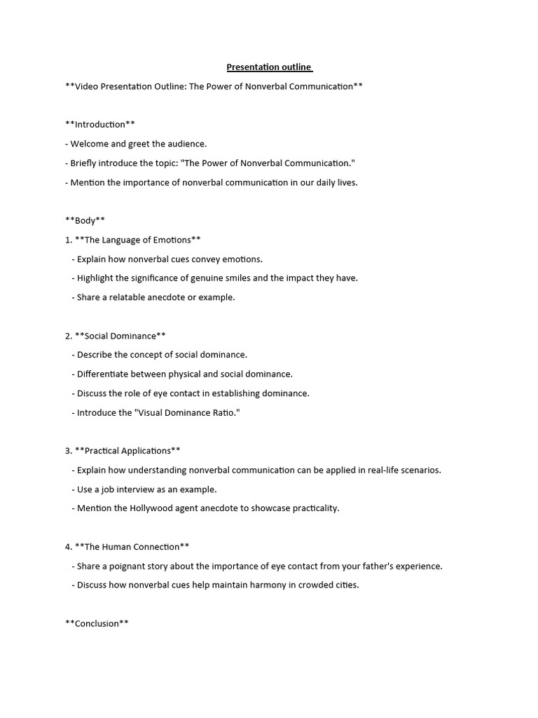 Nonverbal Communication Insights | PDF | Nonverbal Communication | Body ...