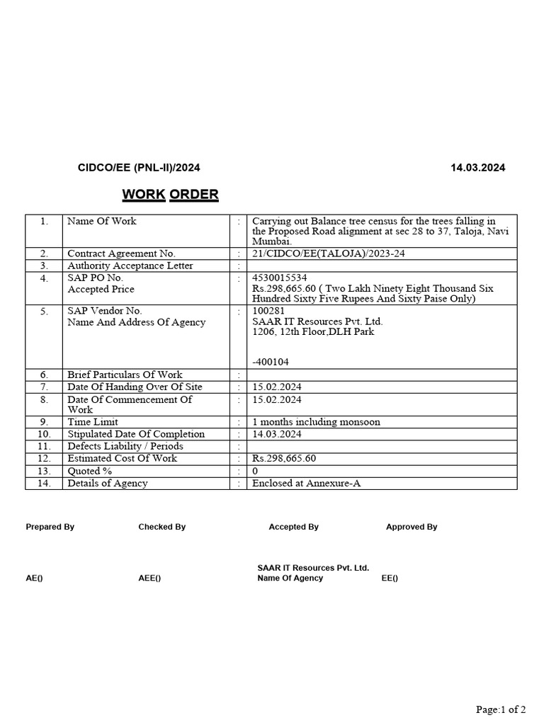 Tree Census Wo | PDF | Taxes | Payments