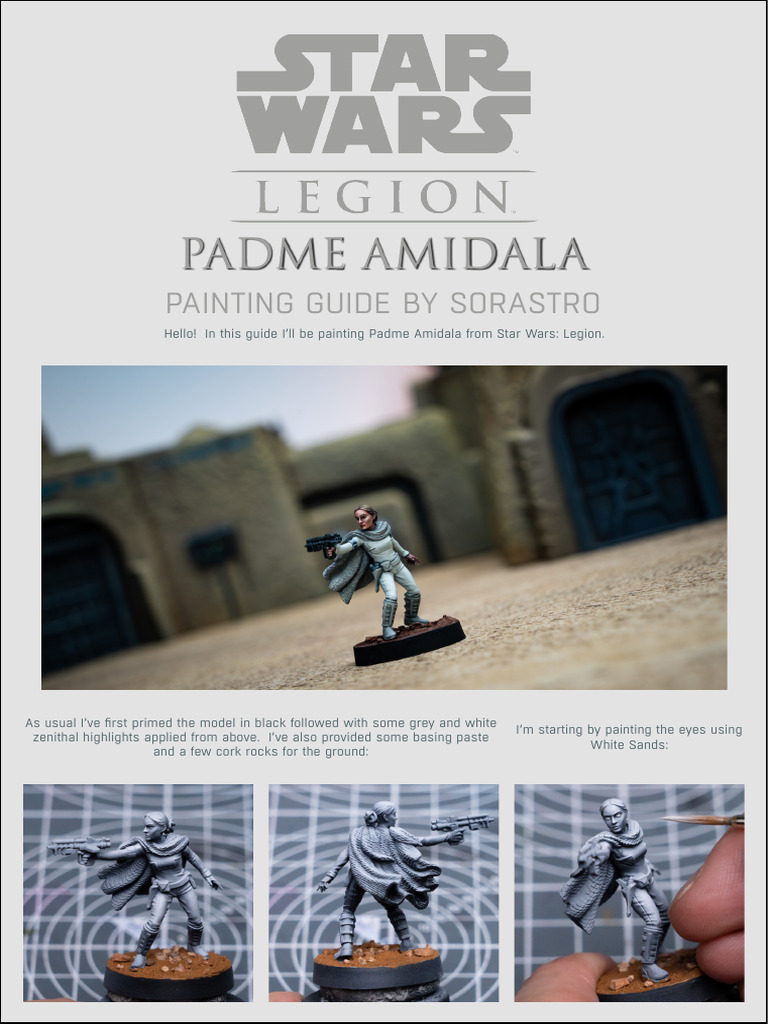 Padme Amidala Painting Guide | PDF | Grey | Color