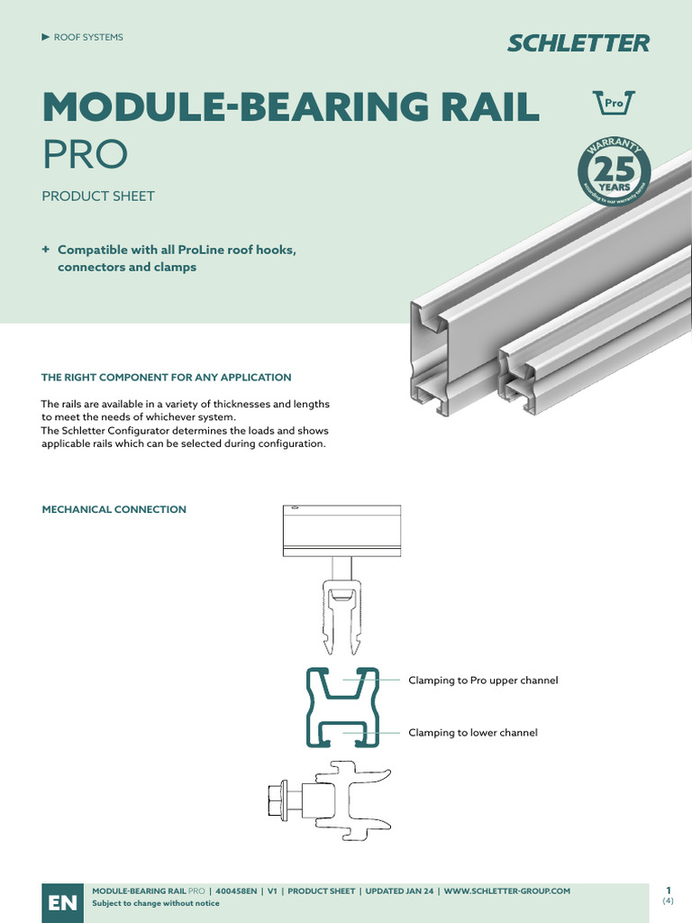 Schletter Module-Bearing Rail Overview | PDF | Materials | Building ...