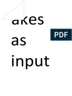 Akes As Input