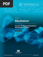 Mediation The Go To - Dispute Resolution Mechanism in India