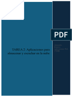 TAREA 2 - Aplicaciones para Almacenar y Escuchar en La Nube