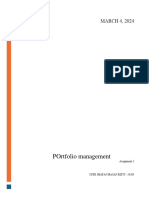 Portfolio Management Report