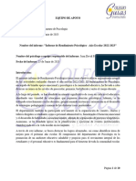 Informe de Rendimiento 2022 - 2023