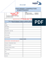 EPA - SARF Course Registration Form GRAVEL ROAD DESIGN CONSTRUCTION