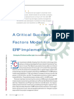 A Critical Success Factors Model for ERP