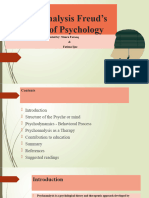 Psychoanalysis Freud's System of Pschology