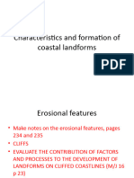 8.2 Characteristics and Formation of Coastal Landforms 2.2 Characteristics and Formation of Coastal Landforms