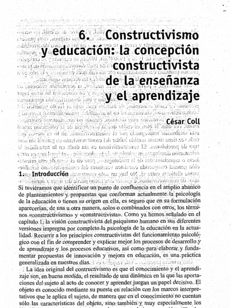 Educacio Lectura 1 | PDF | Constructivismo (filosofía de la educación ...