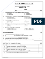 Grade 7 Geography Test Chapter 1