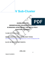 GBV Sub-Cluster: Guidelines For Gender-Based Violence Programs in Regions Affected by The Kenya Post-Election Violence