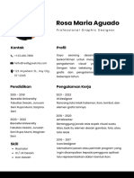 Putih Dan Hitam Profesional Minimalis CV Resume Template