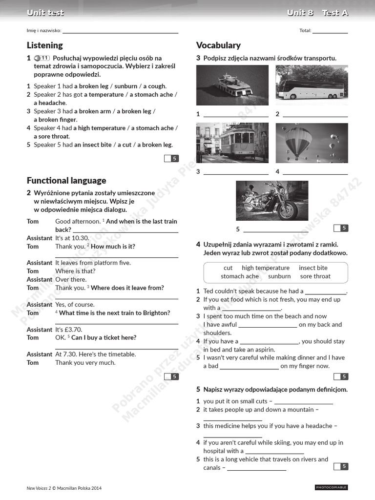New voices kl7 unit test 8a pdf
