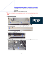 Replacement Procedure of Scanner Lamp of IR Unit BH 36 - 42